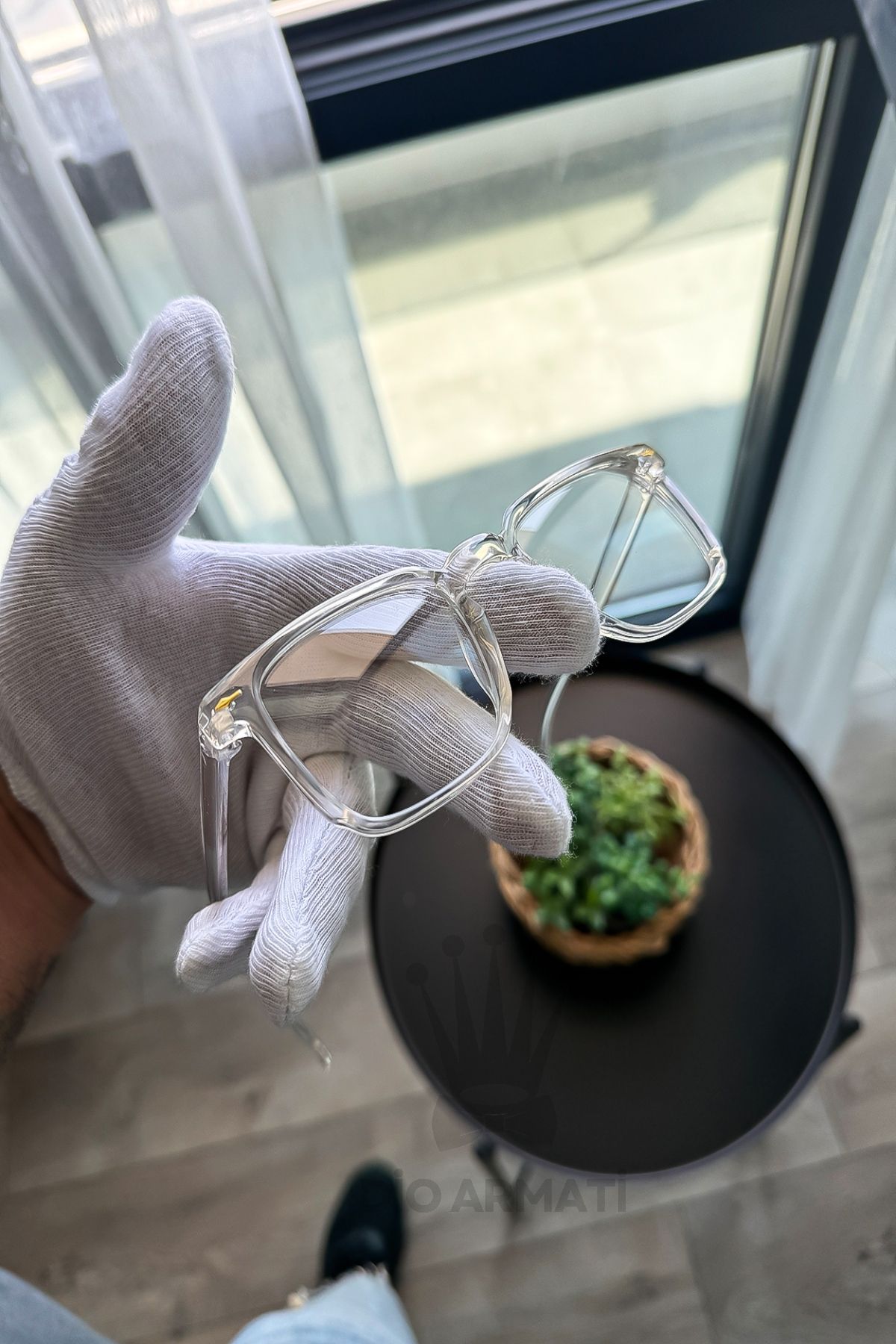 Güneş Gözlüğü Kadın & Erkek Uv400 Cam Ce Belgeli Bej Unisex Model-3 Desenli