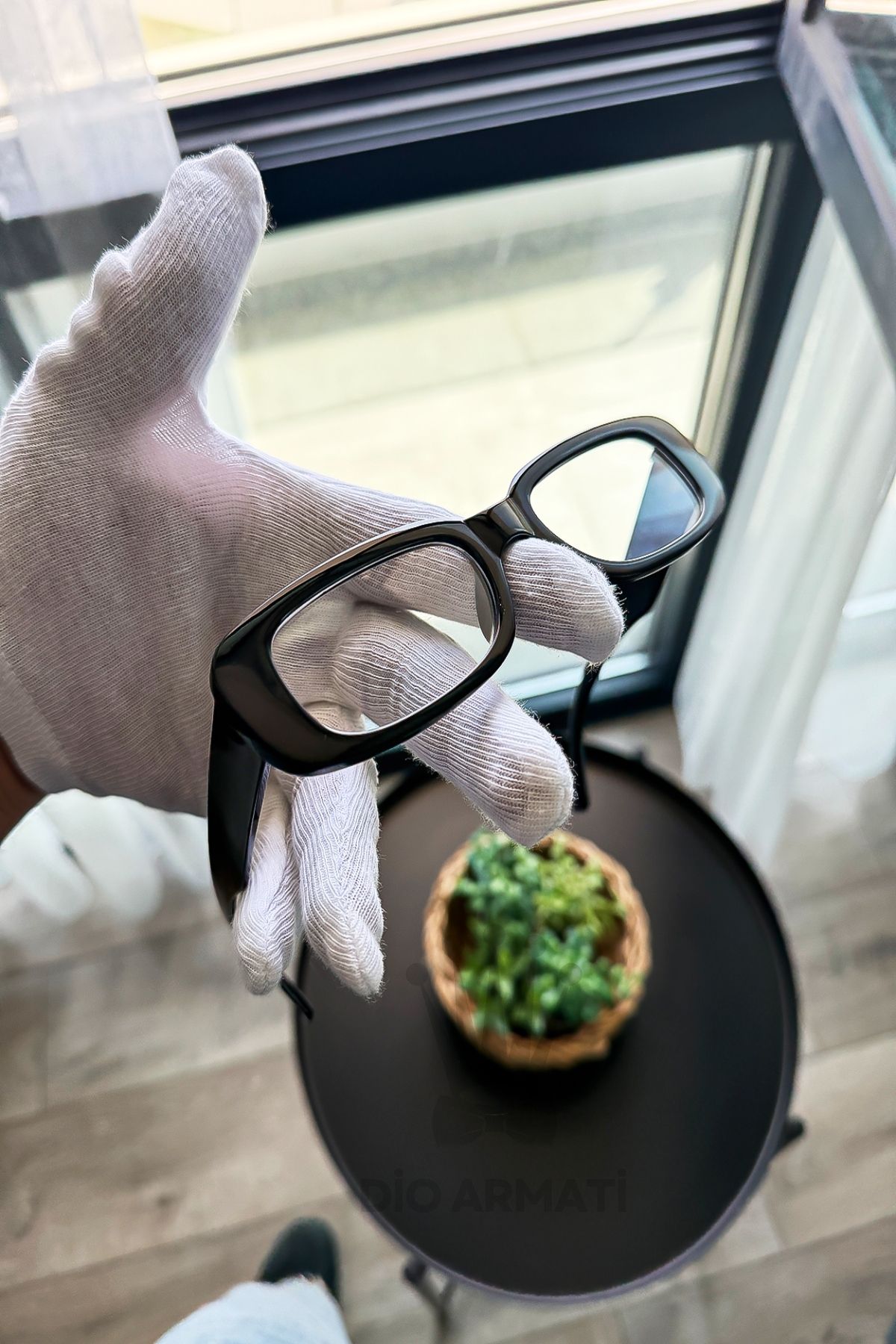 Güneş Gözlüğü Kadın & Erkek Uv400 Cam Ce Belgeli Bej Unisex Model-7 Siyah